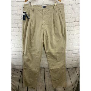 Blue Generation Slacks Mens Sz 40 Raw Hem Mens Chino Relaxed Pleated NWT